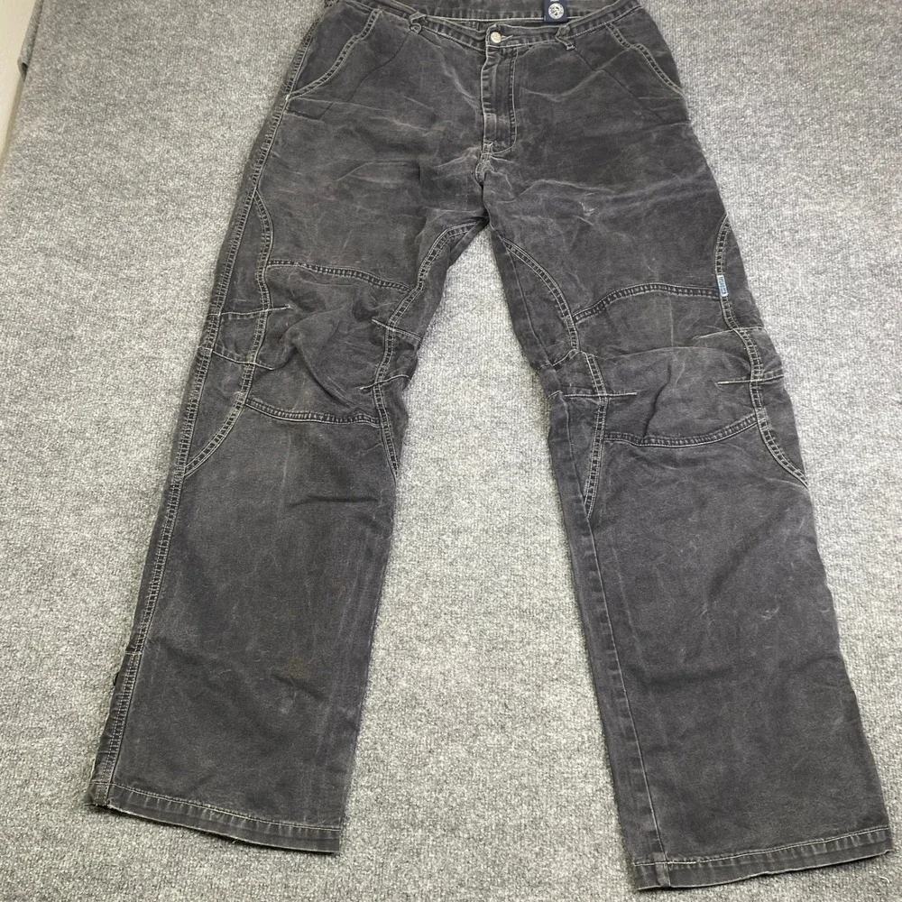 Diesel Italy Mens Pants Faded Black Reinforced Knee Utility Gorp Work Size 34